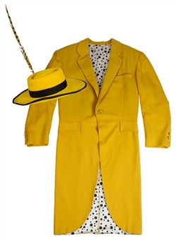 1994 Jim Carey’s Movie Worn Iconic Yellow Suit Coat and Hat “The Mask” (New Line Cinema LOA)
